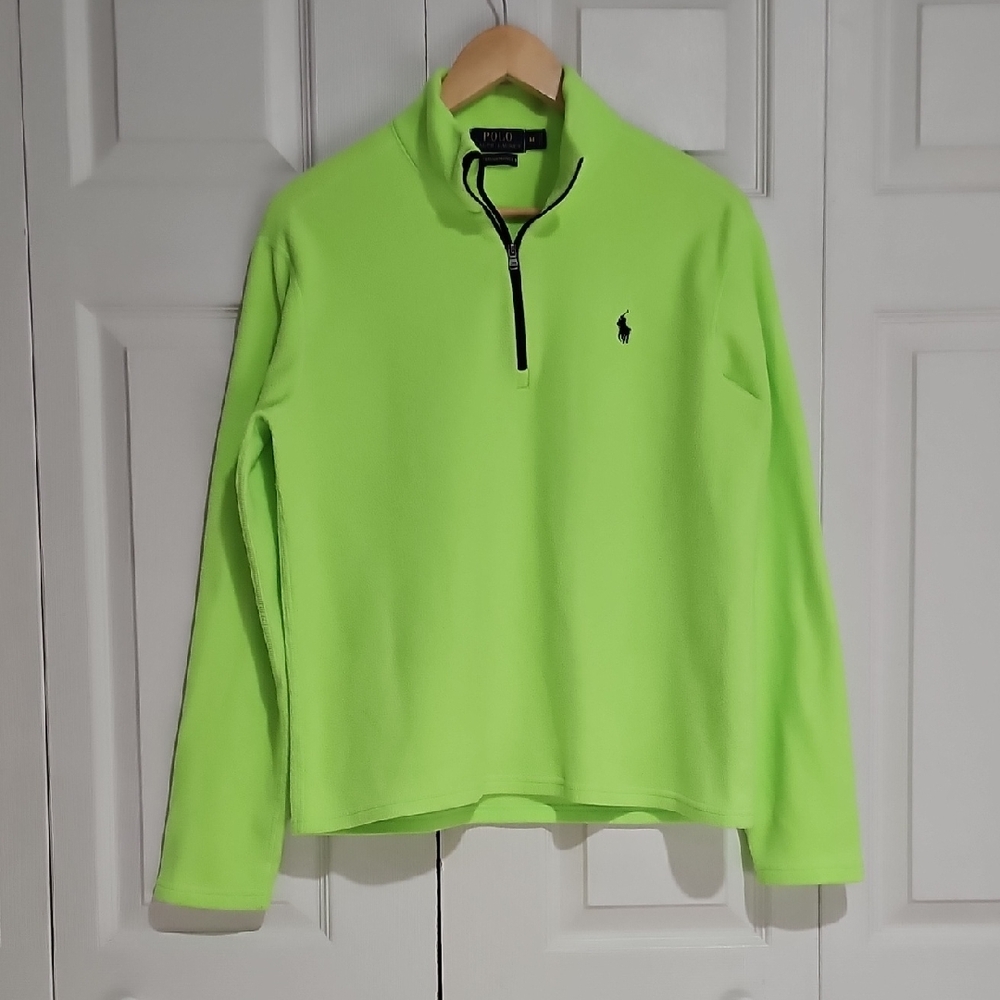 🟢 Polo Ralph Lauren Performance Quarter Zip Fleece📏 Size Medium